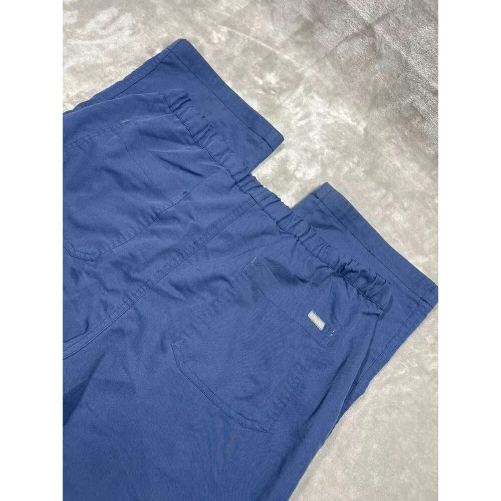 FIGS Scrub Pants Men Medium Tall Blue Drawstring Straight Uniform